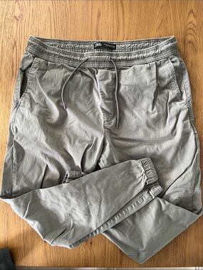 ZARA Olive Drawstring Jogger Pants